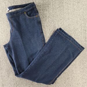 Pajama Jeans Womens Blue Pull On Stretch Denim Bootcut Pants Size L Comfy